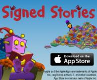 ITV Sign Stories - App button
